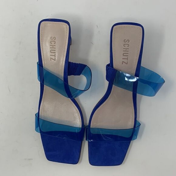 Schutz Taina Blue‎ kitten heels size 9B - Picture 8 of 10